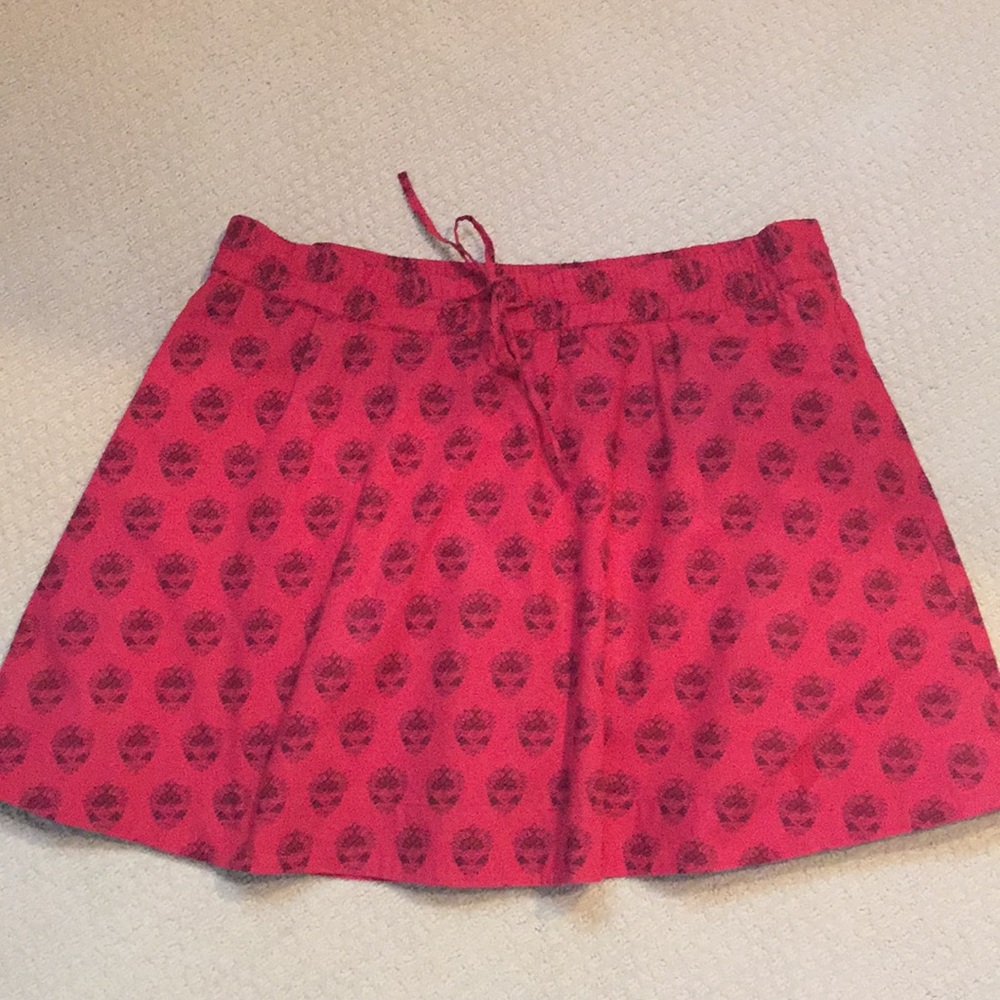 Madewell red skirt